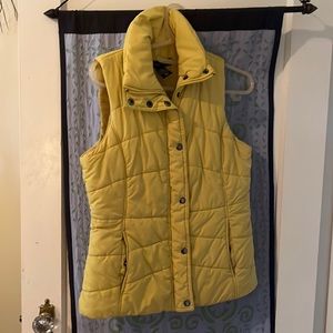 XS bright yellow New York & Co puffer vest